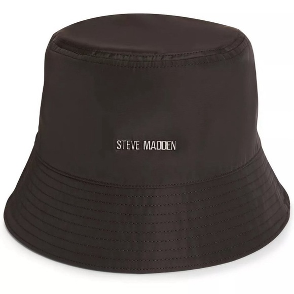 Steve Madden Women’s Satin Lined Bucket Hat One Size Black AUTHENTIC NWT - Picture 3 of 5